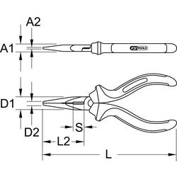 KS Tools 115.1324 telefonní kleště 20 cm