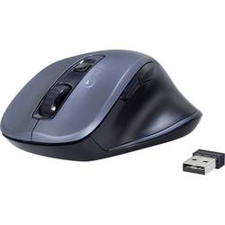 Renkforce optická ergonomická myš, přenos Bluetooth®, bezdrátový, 7 tlačítko, 1600 dpi, šedá