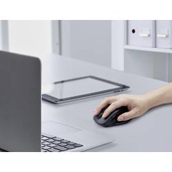 Renkforce optická ergonomická myš, přenos Bluetooth®, bezdrátový, 7 tlačítko, 1600 dpi, šedá