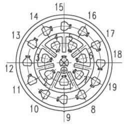 Amphenol C016 10G019 000 2 kulatý faston, 1 ks