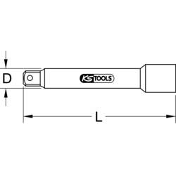KS Tools 3310242 prodloužení závitníku DIN 377