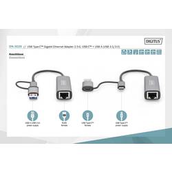 Digitus DN-3028 síťový adaptér 2.5 GBit/s USB, USB 3.0, USB 3.1, USB 3.2 (Gen 1x1) , USB-A