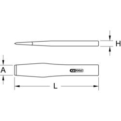 KS Tools Plochý nástavec BROZEplus, 30 mm, 450 mm 9632420