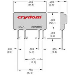 Crydom polovodičové relé ASO241 1.5 A Spínací napětí (max.): 280 V/AC spínání při nulovém napětí 1 ks