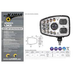 KAMAR přední reflektor L3431 L3431 LED vpředu
