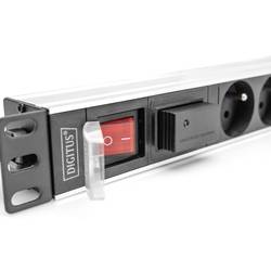 Digitus DN-95407-FR 19 palec zásuvková lišta pro datové skříně 1 U Vhodné pro hloubku skříně: od 300 mm hliník, hliník (eloxovaný), černá, černá (matná),