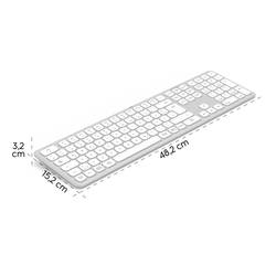 Hama WK-550 bezdrátový klávesnice německá, QWERTZ bílá tlačítka multimédií
