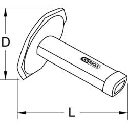 KS Tools Bezpečnostní rukojeť pro sekáč, 26 x 7 mm 1622129