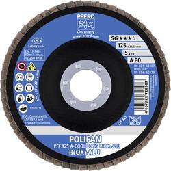 PFERD TOOLS 67658125 A-Cool Sg Inox + Alu vějířovitý brusný kotouč Průměr 125 mm Ø otvoru 22.23 mm Zrnitost 80 10 ks