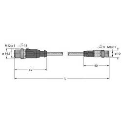 Turck RSSD-PSGS4M-4414-3M/S6000 upravený zástrčkový konektor pro senzory - aktory, 6936514, piny: 4, 3 m, 1 ks