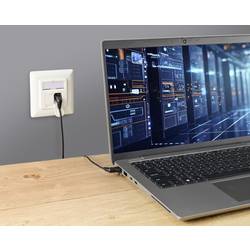 Renkforce RF-6071544 RJ45 síťové kabely, propojovací kabely CAT 6 U/UTP 2.00 m černá Zásuvné kontakty otočné o 360°, Zahnutý kabelový vývod 1 ks