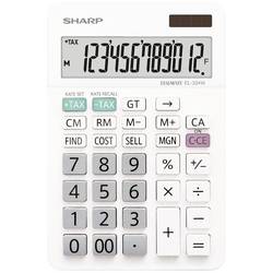 Sharp EL-334W stolní kalkulačka, displej (počet míst) 12, na baterii, solární napájení, bílá