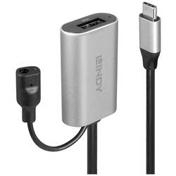 LINDY USB kabel USB 3.2 Gen1 USB-C ® zástrčka, USB-A zásuvka 5.00 m černá, šedá Aktivní se zesílením signálu 43270