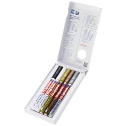 Edding Glanzlackmarker 4-751-5-999 popisovač na laky černá, bílá, zlatá, stříbrná, měděná 2 mm, 4 mm