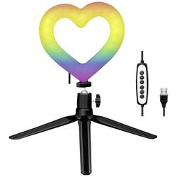 LogiLink Ring Light Heart stativ na světlo Energetická třída (EEK2021) E (A - G) integrovaný stativ, kulová hlava