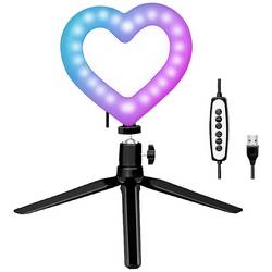 LogiLink Ring Light Heart stativ na světlo Energetická třída (EEK2021) E (A - G) integrovaný stativ, kulová hlava