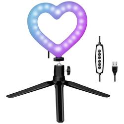 LogiLink Ring Light Heart stativ na světlo Energetická třída (EEK2021) E (A - G) integrovaný stativ, kulová hlava