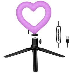 LogiLink Ring Light Heart stativ na světlo Energetická třída (EEK2021) E (A - G) integrovaný stativ, kulová hlava