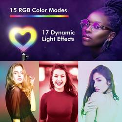 LogiLink Ring Light Heart stativ na světlo Energetická třída (EEK2021) E (A - G) integrovaný stativ, kulová hlava