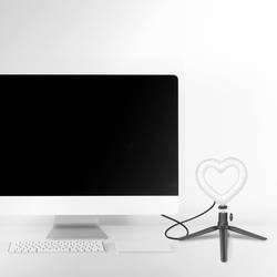 LogiLink Ring Light Heart stativ na světlo Energetická třída (EEK2021) E (A - G) integrovaný stativ, kulová hlava