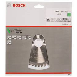 Bosch Accessories Optiline Wood 2608641175 tvrdokovový pilový kotouč 165 x 30 x 2.6 mm Počet zubů (na palec): 48 1 ks