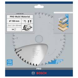 Bosch Accessories Multi Material 2608640509 tvrdokovový pilový kotouč 190 x 30 x 2.4 mm Počet zubů (na palec): 54 1 ks