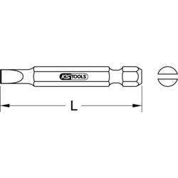 KS Tools 911.3332 plochý bit 12 mm Ocel S2 niklováno E 6.3 5 ks