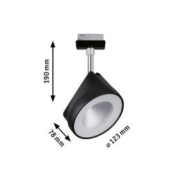 Paulmann svítidla do lištových systémů (230 V) URail pevně vestavěné LED 14 W LED černá (matná), chrom