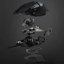Logitech G502 Hero optická herní myš, přenos USB, 11 tlačítko, 16000 dpi, černá