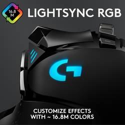 Logitech G502 Hero optická herní myš, přenos USB, 11 tlačítko, 16000 dpi, černá