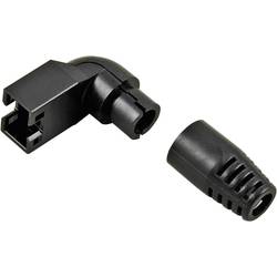 Hirose Electronic RJ45-KS90UD, RJ45 konektor, ochranná průchodka proti zlomu, počet pólů: 8P8C, černá, 1 ks