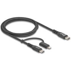 Delock Kabel USB-C USB 2.0 USB-C ® zástrčka, USB-C ® zástrčka, Apple Lightning konektor 1.00 m černá 81170