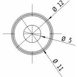 Picotronic laserový modul bodová červená 1 mW DG650-1-5 (12x34)