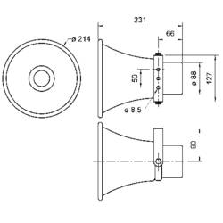 Visaton DK 8 - 100 V/20 Ohm tlakový reproduktor 30 W stříbrná 1 ks