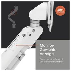 Vogels držák na stůl pro monitor MOMO 4138 1 Displej: (s) 25,4 cm (10) - 109,2 cm (43) bílá nastavitelná výška, naklápěcí, otočný, nakláněcí