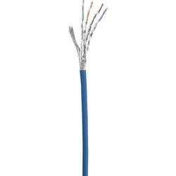 Renkforce RF-4942810 RJ45 síťové kabely, propojovací kabely CAT 6 S/FTP 0.50 m modrá s ochranou, pozlacené kontakty, samozhášecí 1 ks