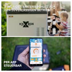CrossTools ICEBOX 40 Eco přenosná lednice (autochladnička) Energetická třída (EEK2021): B (A - G) kompresor 230 V, 24 V, 12 V stříbrná (matná), černá 37 l
