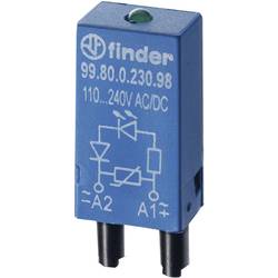 Finder zasouvací modul s diodou s LED diodou 99.80.0.024.59 Barvy světla (LED svítidlo): zelená Bulk 10 ks