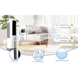 Be Cool ochlazovač vzduchu 110 W (Ø x v) 34 cm x 110 cm bílá s dálkovým ovládáním, stavová LED
