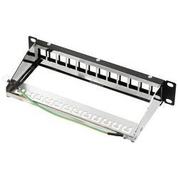 Renkforce RF-4996626 12 portů patch panel 254 mm (10) nevybavený specifikací 1 U černá neosazený