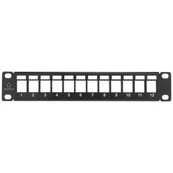 Renkforce RF-4996626 12 portů patch panel 254 mm (10) nevybavený specifikací 1 U černá neosazený