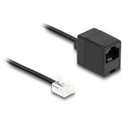 Delock telefonní kabel 1 m černá