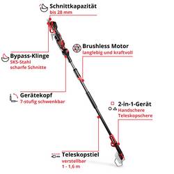 Einhell Professional 3408330 GP-LS 18/28 Li T BL-Solo nůžky na větve bypass