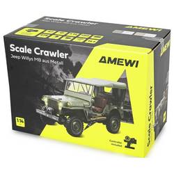Amewi Jeep Willys MB Scale Crawler komutátorový 1:14 RC model auta elektrický Crawler 4WD (4x4) RtR 2,4 GHz