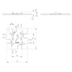 plochá LED teplá bílá (d x š x v) 40 x 40 x 4.64 mm Lumitronix