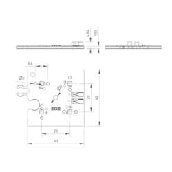 plochá LED teplá bílá (d x š x v) 40 x 40 x 4.64 mm Lumitronix