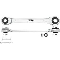Vigor V2705 V2705 sada oboustranných ráčnových klíčů Délka klíče (cm) (jen pro nadpis) 10 - 19 mm