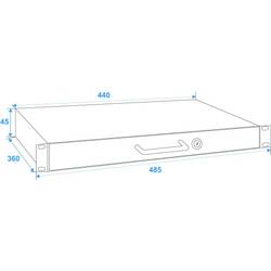 Omnitronic 30100951 19palcová racková zásuvka 1 U ocel
