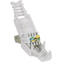 Intellinet 790482, zástrčka RJ45, barevné kódování, ochranná průchodka proti zlomu, krimpovací kontakt, bílá, 1 ks