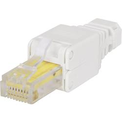 Intellinet 790482, zástrčka RJ45, barevné kódování, ochranná průchodka proti zlomu, krimpovací kontakt, bílá, 1 ks